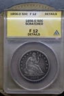 1856-O Seated Liberty Half Dollar ANACS FINE 12 Details - small scratch