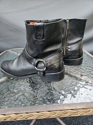 Harley-Davidson 94422 El Paso Harness 7-Inch Motorcycle Boots Side Zip Men Sz 13