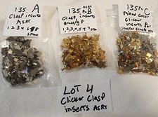 135 Vtg Clicker Clasps Inserts 1, 2, 3,  Strand, Many for Miriam Haskell Lot 4