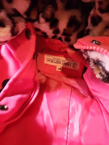 Girl's Jacket Pink Faux Fur Quilted Hooded Urban Republic Winter 10/12 (A144) - Picture 6 of 8