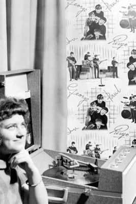 The Beatles Tapete produziert von Wall Paper Manufacturers 1964 4x6 Foto