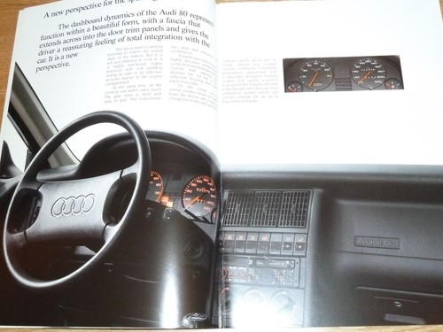 AUDI 80 (1.8 2.0E TURBODIESEL SPORT QUATTRO) RANGE BROCHURE 1990 ENGLISH EXC - Picture 3 of 13