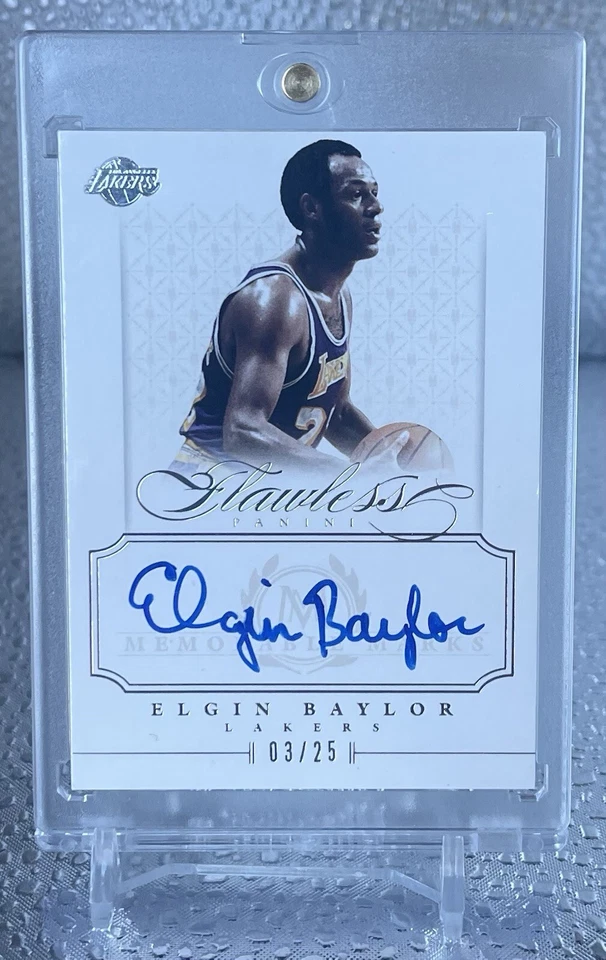Auto Elgin Baylor Lakers/25 Panini Impecables Marcas Memorables GEMA MT! Foto 3 de 3