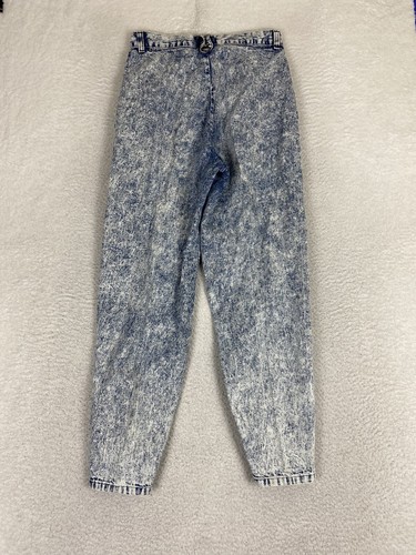 Vintage USA Cherokee Jeans Women Sz 26x25.5 Blue High Waist Acid Wash - Picture 3 of 7