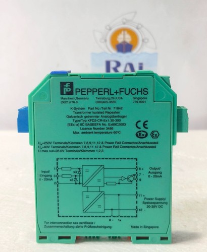PEPPERL+FUCHS KFD2-CR-EX1.30-300 TRANSFORMER ISOLATED REPEATER 71842 FREE SHIP - Picture 5 of 8