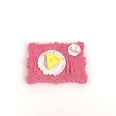Fisher Price Loving Family Dollhouse Pie Tray Food Pink Table Setting
