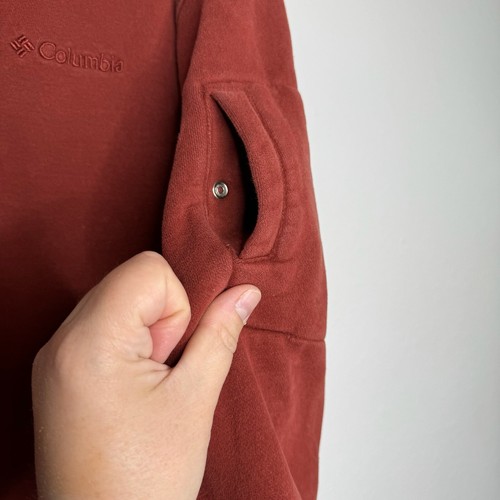 Columbia 1/4 Zip Pullover Sweatshirt Men’s XL Maroon Fleece Lined Hiking Camping - Picture 5 of 12