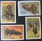 Sierra Leone 1983 Wwf chimpanzees 4 values mnh apes mammals