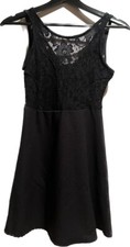 Little Black Dress With Lace Plunge Sweetheart Neckline