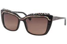 Betsey Johnson Soul-Sister TOR Sunglasses Women's Black-Tortoise/Brown Lens 56mm