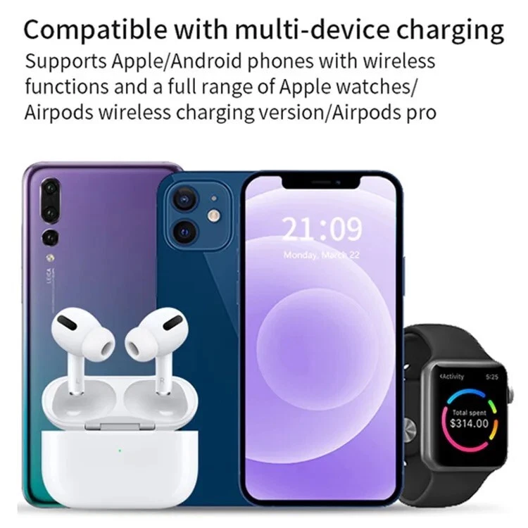 Portable Mobile Phone Charging StationWireless Charger Foldable Magnetic - Image 2 of 4