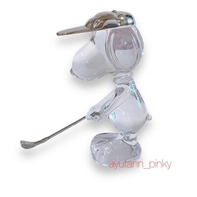 BACCARAT Crystal Golfing Snoopy Art Glass Figure with box | eBay