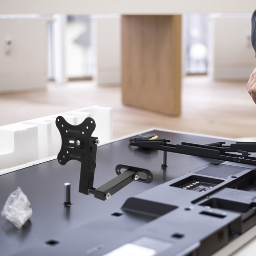 Monitor Stand Adjustable Wall Mount Brackets Flat Screen Displaymount - Photo 2/12