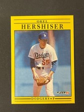 Orel Hershiser 1991 Fleer L A Dodgers Pitchers
