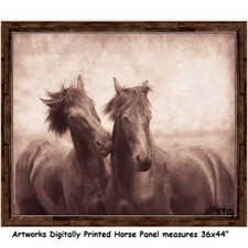 ARTWORKS X DP Tan Horse Panel Cotton Quilt Fabric by Quilting Treasures