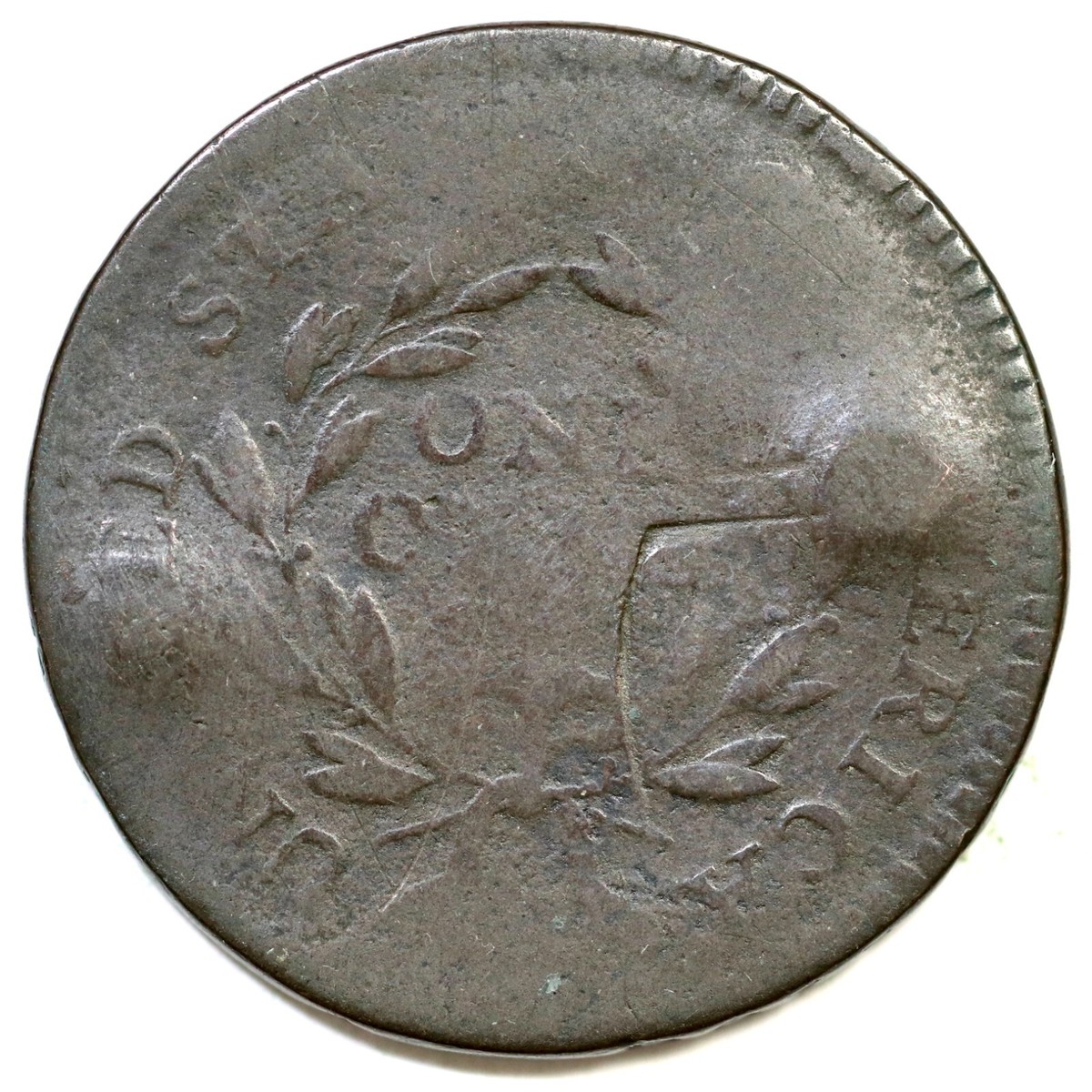 1795 S-75 R-3 Dbl Struck Lettered Edge Liberty Cap Large Cent Coin