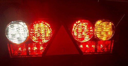 2 X Truck Trailer Led Rear Tail Lights For Schmitz Krone 24v 6 Functions *New* - Picture 7 of 7