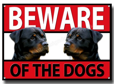 beware of dog sign rottweiler