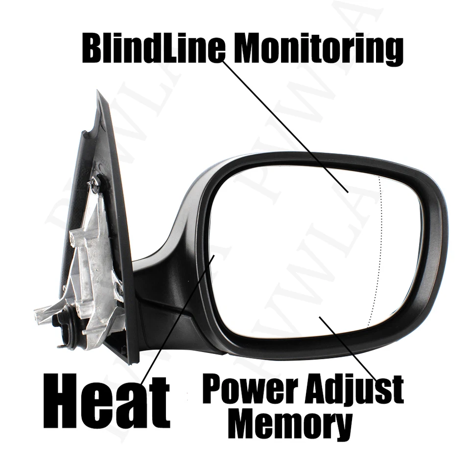 Espejo retrovisor de línea ciega con memoria pintado blanco lado del pasajero para BMW X3 F25 2010-13 Foto 3 de 4