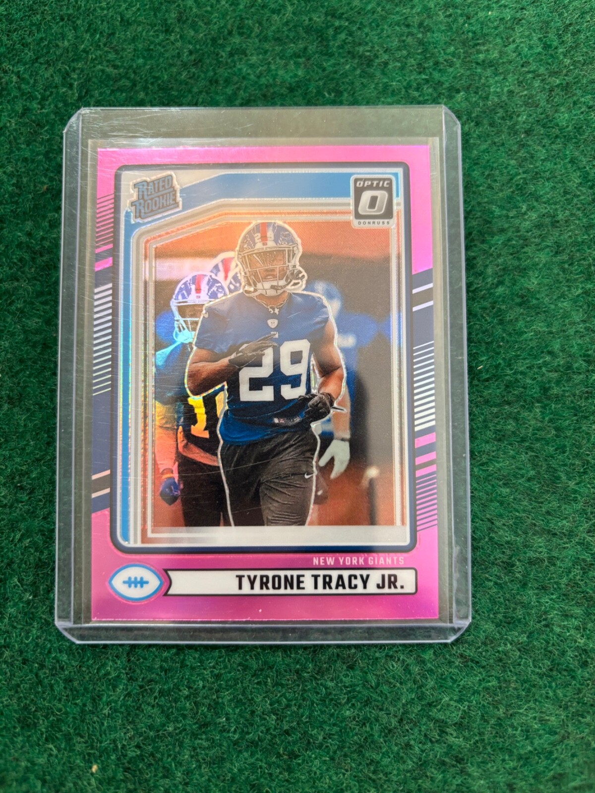 2024 Panini Donruss - Rated Rookie Tyrone Tracy Jr. #364 Optic Preview Pink 