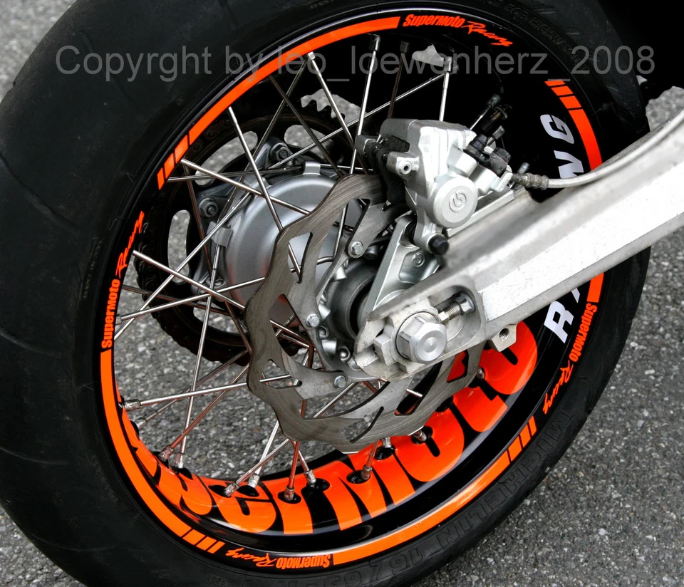 Pegatina pegatina de llanta Supermoto MZ 125 SM SX RT 660 Baghira Mastiff Sticker Foto 4 de 4