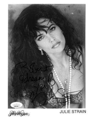 Julie Strain Signed Sexy Authentic Autographed 8x10 B/W Photo JSA #
