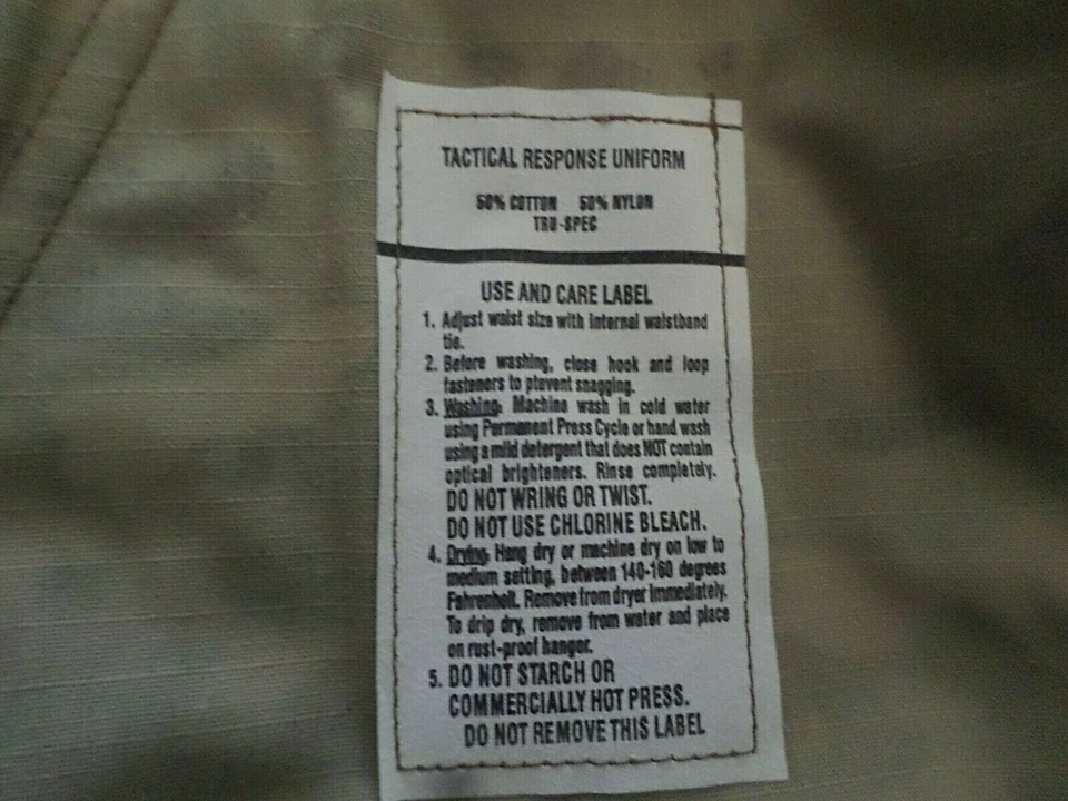 CAMISA UNIFORME TACTICAL RESPONSE OCP MULTICAM CAMUFLAJE NYCO RIP-STOP L & XL Foto 4 de 4
