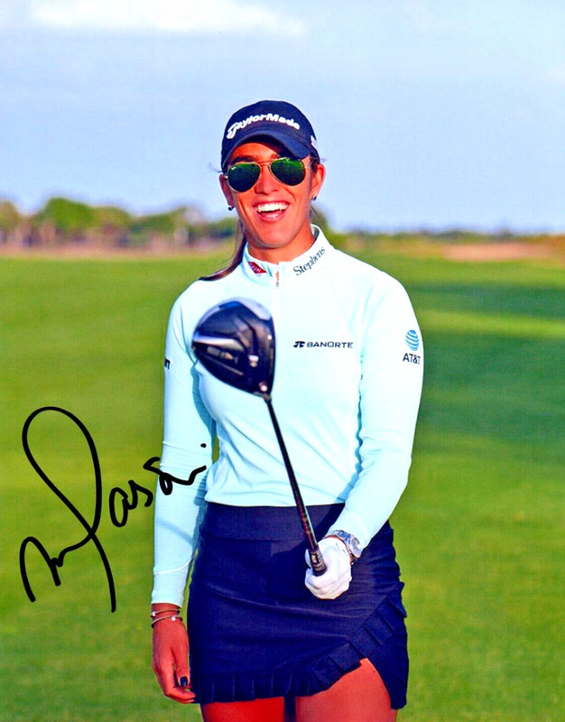 Maria Fassi LPGA star signed autographed 8x10 golf photo Mexico Arkansas w