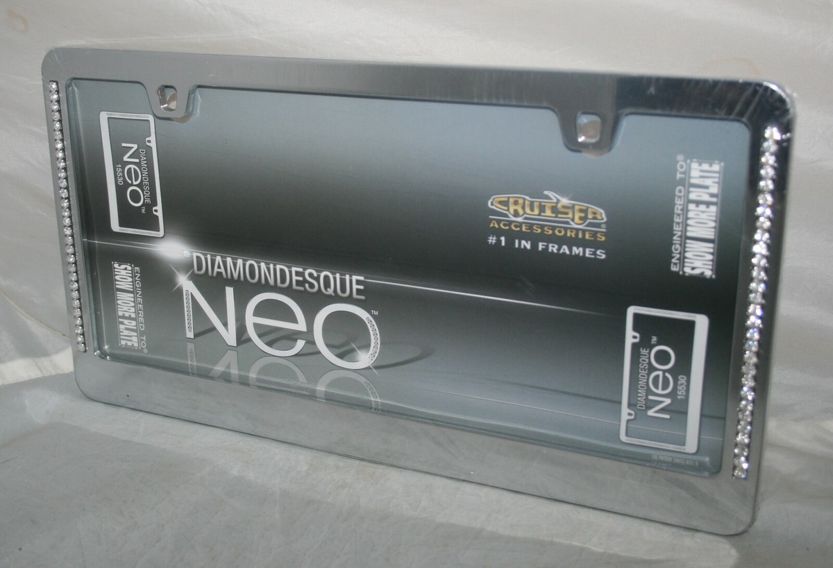 1) Cruiser Accessories 15530 NEO Diamondesque Chrome License Plate