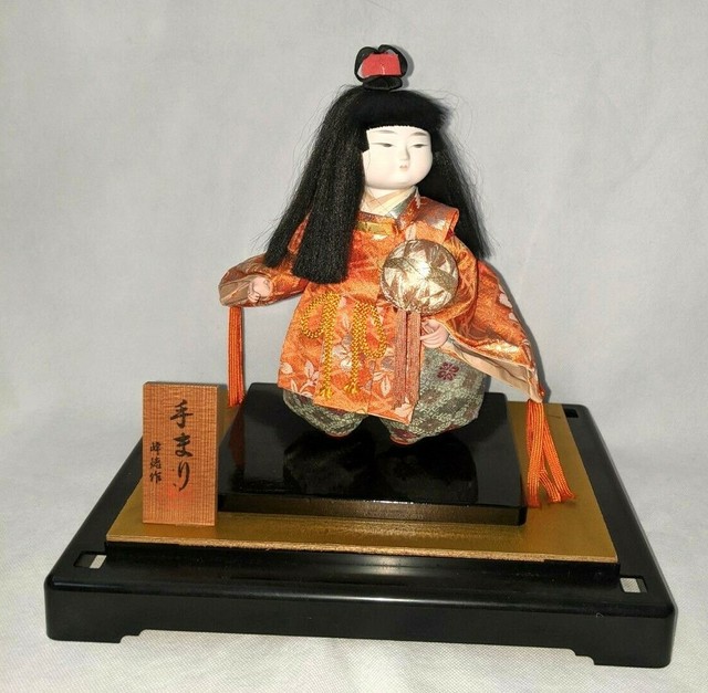 Vintage Japanese Samurai Warrior Doll in Black Lacquer Glass Case eBay