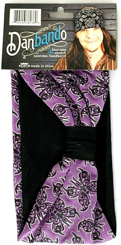TRIBAL PÚRPURA MARIPOSA SPANDEX DANBANDO YOGA BANDA PARA SUDAR PAÑUELO ENVOLTURA PARA LA CABEZA DE MOTOCICLISTA Foto 3 de 3
