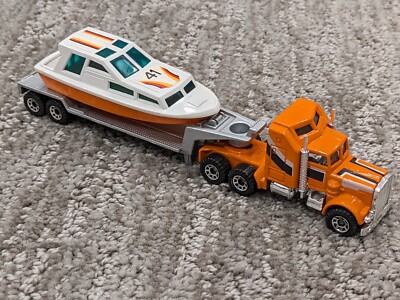 MATCHBOX CONVOY CY-4 KENWORTH BOAT TRANSPORTER AWESOME!!!