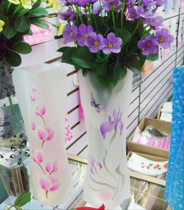 PVC Foldable Unbreakable Flower Vase,Novel Home/office Decor - image 4 of 4