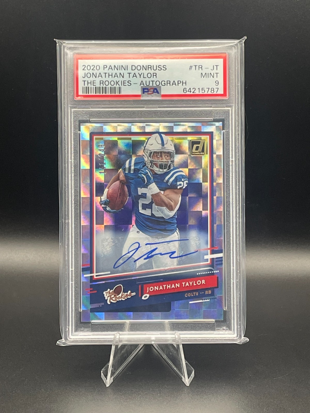 2020 Panini Donruss Colts Jonathan Taylor The Rookies Auto /249 PSA 9