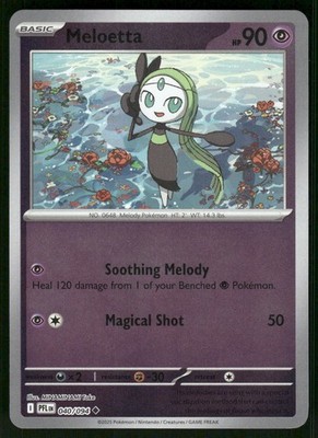 2025 Near Mint Pokemon Meloetta 040/094 Phantasmal Flames PFL | eBay