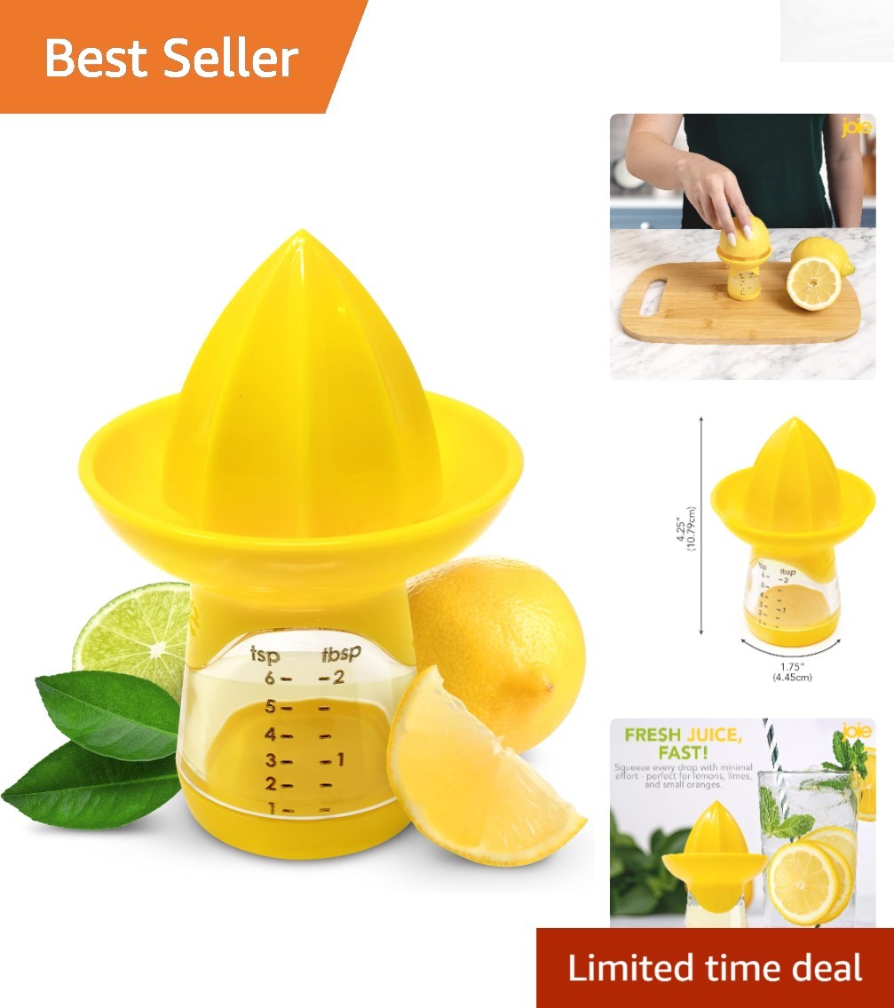 Manual Citrus Juicer with Measuring Cup - Ideal for Fresh Lemon & Lime Juice