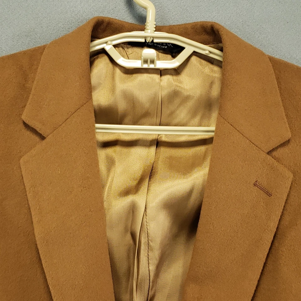 Jos A Bank Cashmere Sport Coat Men's 44L Brown Two Button Single Vented Blazer - Image 2 of 4