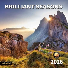 2025 Wall Calendar Brilliant Seasons Theme 12"x24" Opened Thick Sturdy Paper
