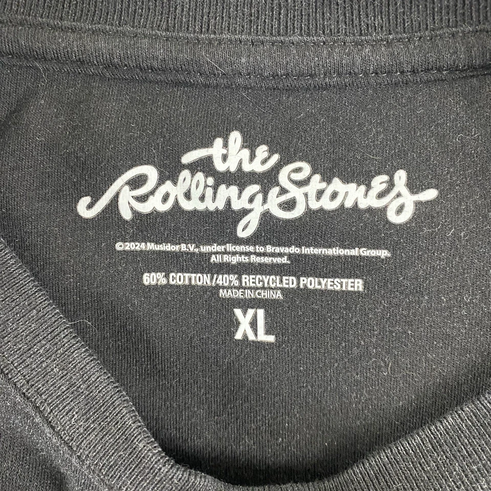 Moletom The Rolling Stones Tongue Logo preto gola redonda masculino XL 2024 - Imagem 3 de 4