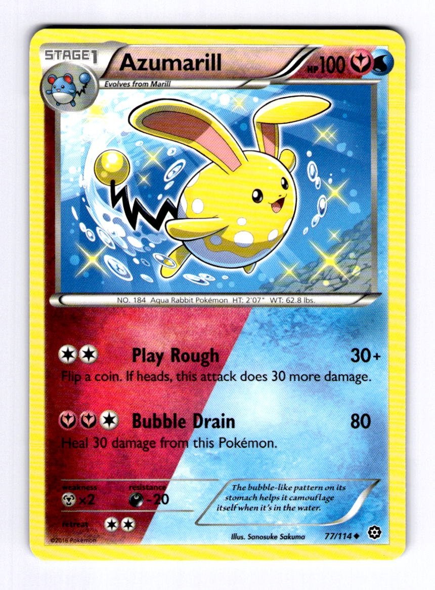 Azumarill XY - Steam Siege #77 (2016) Uncommon NM Pokemon
