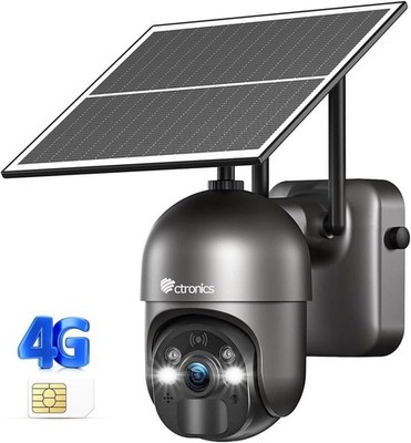 Ctronics S20 3G/4G LTE Überwachungskamera Aussen , 2K 3MP PTZ Solar Kab
