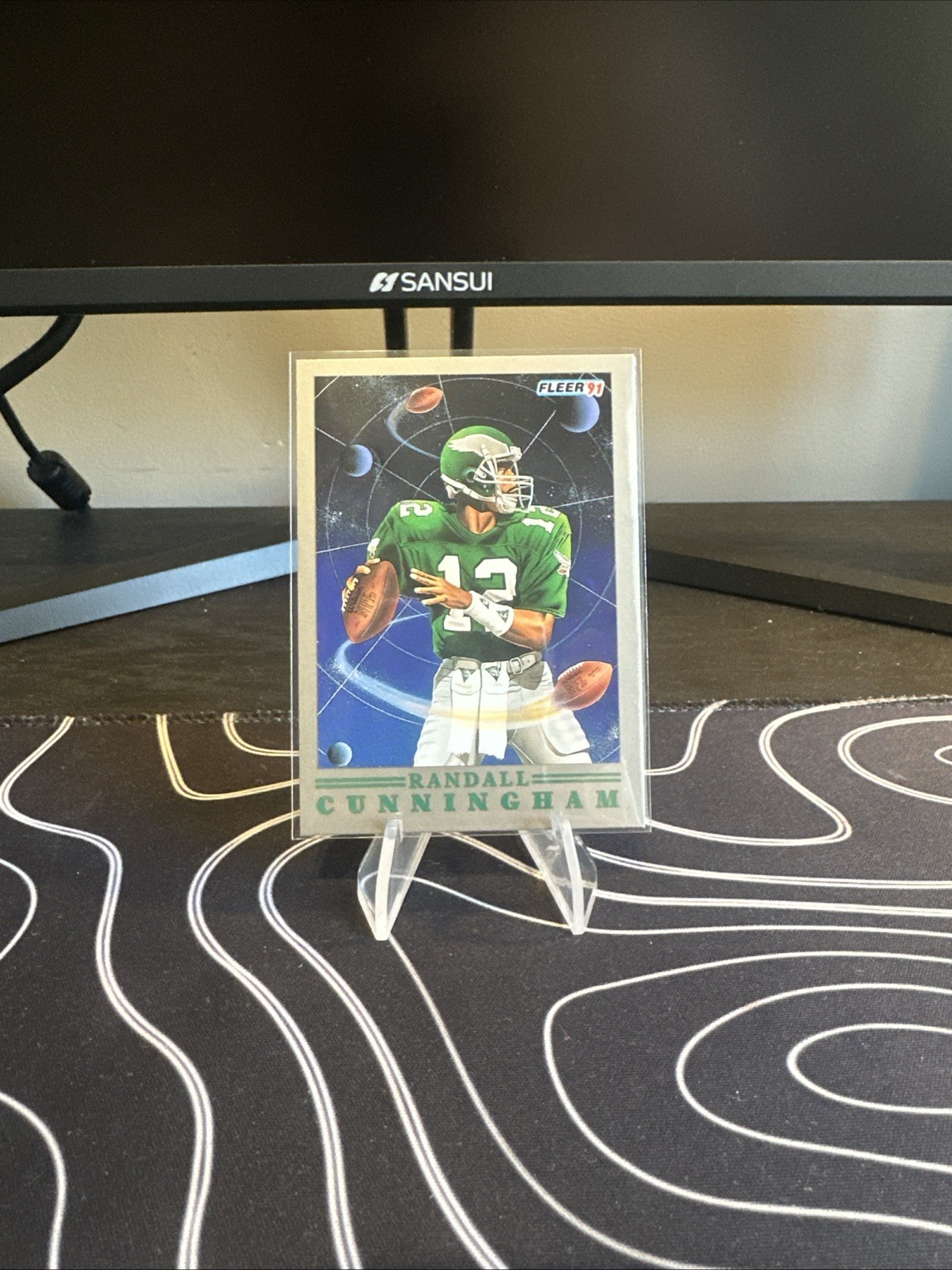Randall Cunningham 1991 Fleer "Pro Visions" #7 Philadelphia Eagles Cosmic