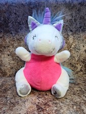 FAO Schwarz Glow Brights Plush with Lights and Sounds 13" DJ Unicorn toy.