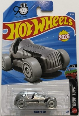 Hot Wheels Pass 'N Go Drop Tops 1/5 1:64 Silver 2026 Hot Wheels 90 Years 5/250
