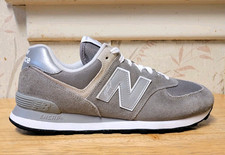New Balance 574 Classic Men's Gray White Athletic Running Shoes Sneakers Sz 11.5