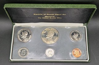 1974 Panama 6 Coin Proof Set w/ OGP Box