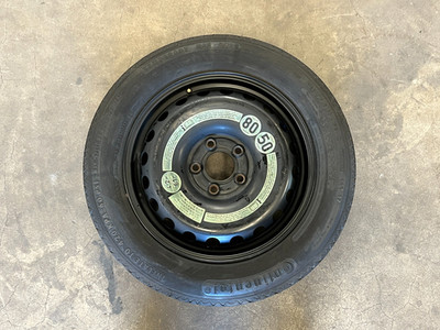  2008-2015 MERCEDES C-CLASS EMERGENCY SPARE TIRE DONUT WHEEL BLACK OEM LOT2273