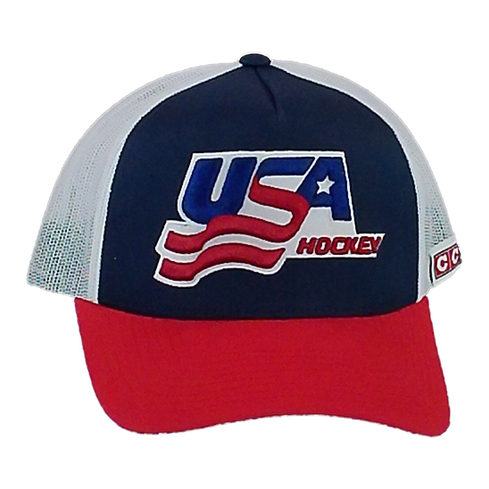 CCM Hockey Team USA Trucker Style Hat/Cap Adjustable Strap (