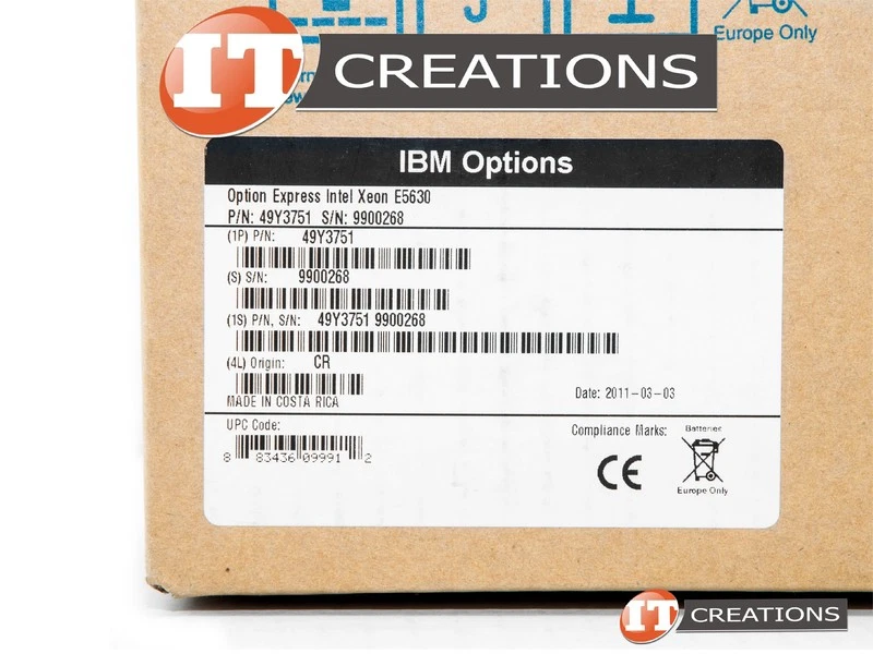 INTEL XEON CPU RETAIL KIT E5630 QUAD CORE 4C FOR IBM SYSTEM X3550 59Y3267-RETAIL - Image 2 of 2