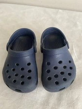 Kids Crocs Size Child 4-5 Navy Blue EUC